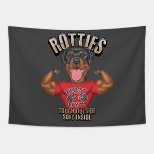 Fun Cute Rottie Rottweiler dog Mom Dad Gift Tapestry