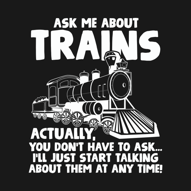 Trains Locomotive Railroad Trainspotter by CreativeGiftShop