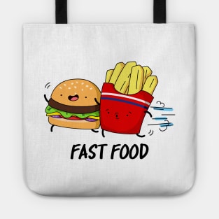 Fast Food Cute Burger Fries - puns are life Tote