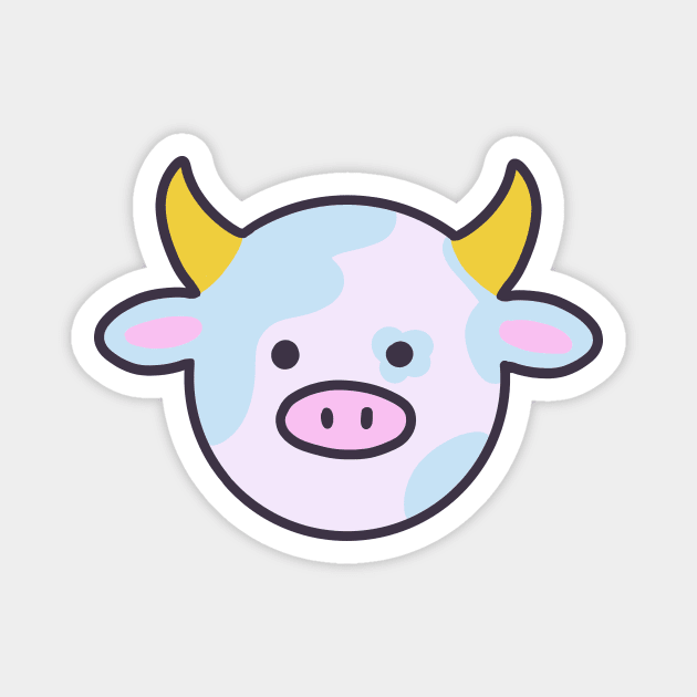 cute kawaii cow Magnet by grafitytees