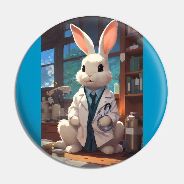 Cute bunny doctor Pin by Spaceboyishere