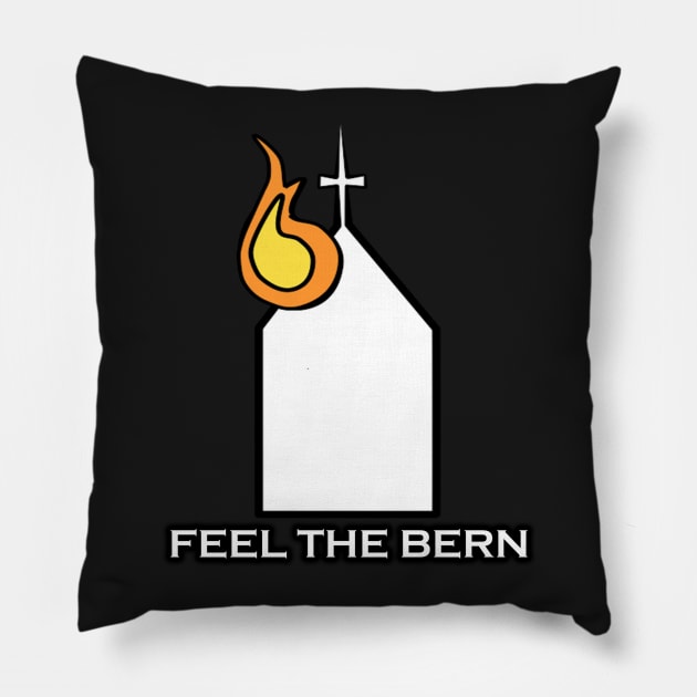 Feel The Bern Black Metal Pillow by OsloBlack