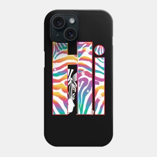 "Hi" Slogan - Zebra Stripes Raibow Stylish Trendy Pattern Phone Case