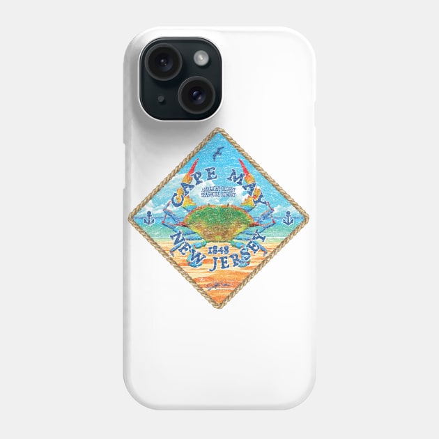 Cape May, New Jersey, Blue Crab on Beach Phone Case by jcombs