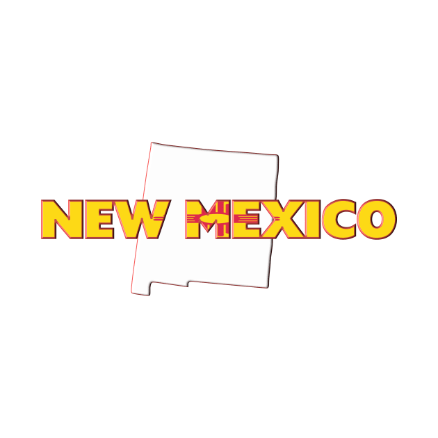 New Mexico Colored State Letters by m2inspiration