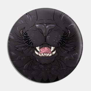 Black Cat Mask Pin