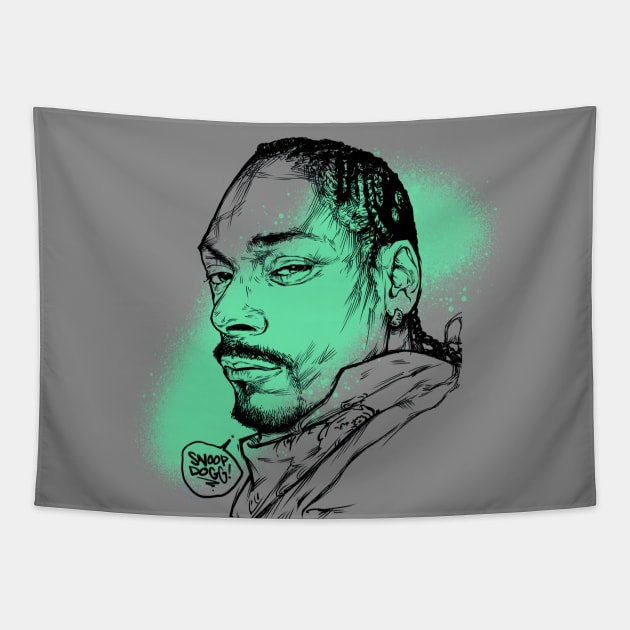 SNOOP DOGG SKETCH DESIGN Tapestry by Basic Lee