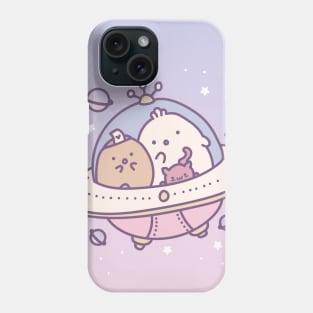 Kawaii cute anime chibi spaceship galaxy cat Phone Case