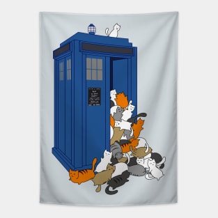 TARDIS and kittens Tapestry