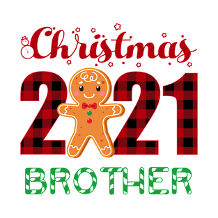 Christmas 2021 Brother Gingerbread Matching Family Pajamas T-Shirt