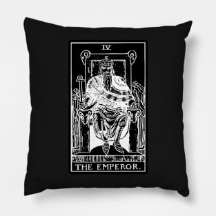 IV. The Emperor Tarot Card | Obsidian and Pearl Pillow