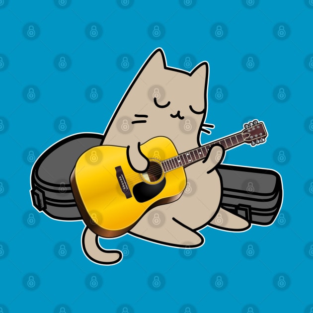 Street Cat performer playing acoustic guitar by GlanceCat