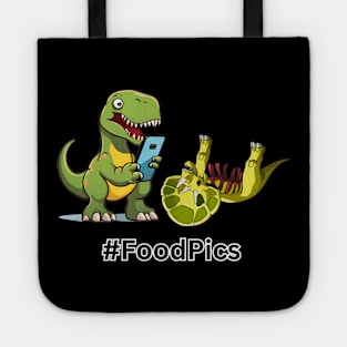 Funny Dinosaur Cartoon T-Rex Selfie Tote