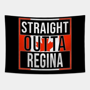 Straight Outta Regina Design - Gift for Saskatchewan With Regina Roots Tapestry