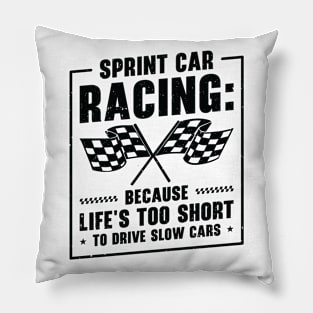 Sprint Car Dirt Track Racing Pillow