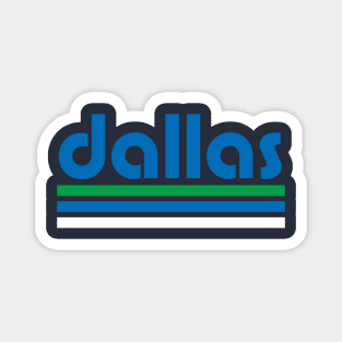 Retro Dallas Stripes Magnet