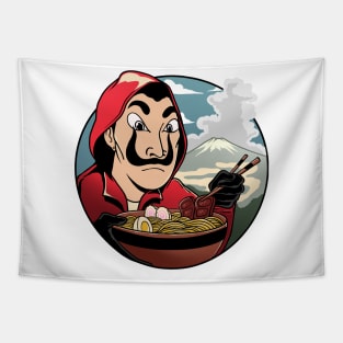 Money Heist Ramen Illustration Tapestry