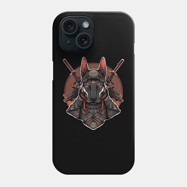 samurai dog Phone Case by fancy ghost