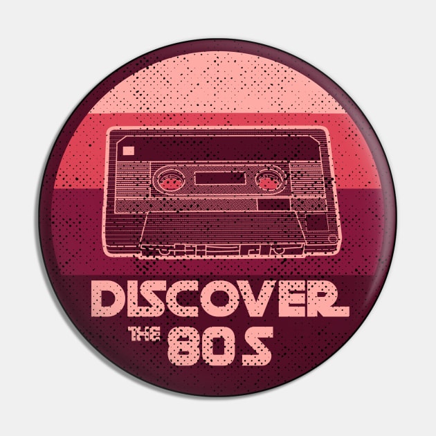 DISCOVER THE 90S vintage retro 80s nostalgia design second color version with distress Pin by leepianti