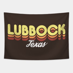 Retro Lubbock Texas Tapestry