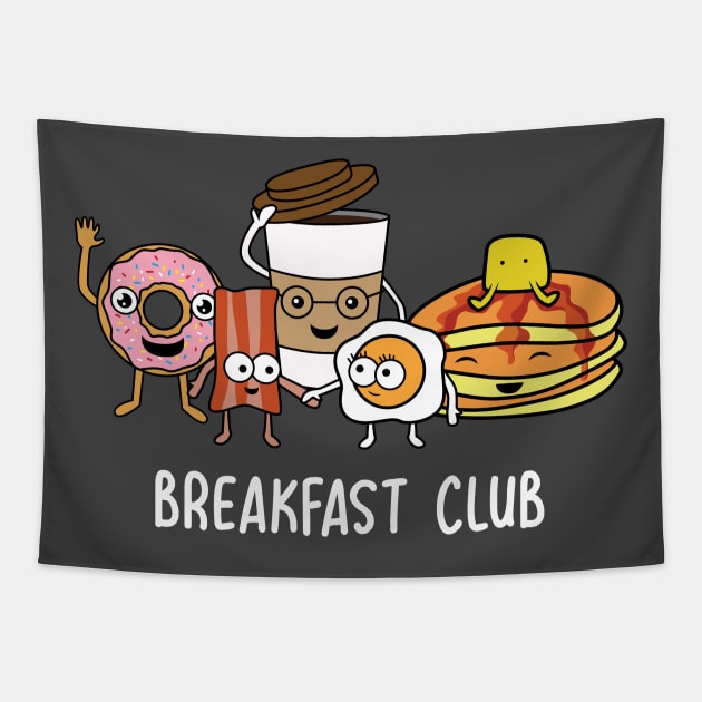 Breakfast Club T-Shirt Cute Kawaii Parody Funny Food Pun Tapestry by Blink_Imprints10