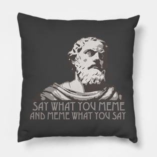 Say What You Meme and Meme What You Say Pillow