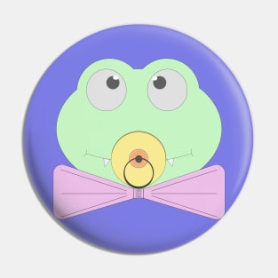 Little baby crocodile (cub) with a bow tie and a pacifier Pin