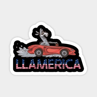 Llamerica funny llama funny alpaca america Magnet