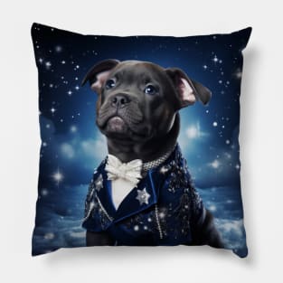 Blue Nose Staffy Pillow