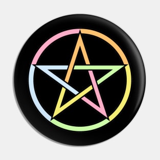 Pastel Pentagram Pentacle Pin