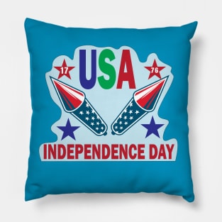 Colorful Design USA Independence Day 4th of july in america Pillow