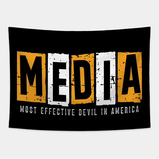 Media, Most Effective Devil In America. v5 Tapestry by Emma