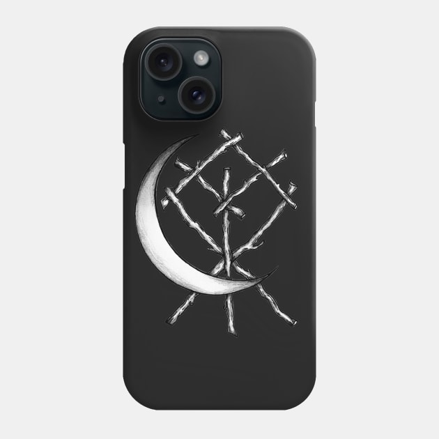 Crescent Moon Rune Binding Phone Case by NicoleWhelan