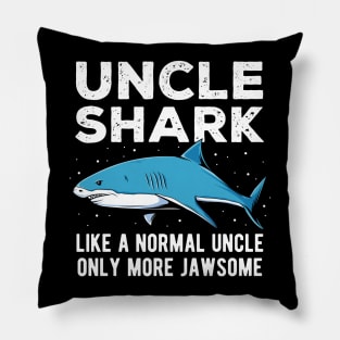 Uncle Shark Only More Jawsome Fathers Day Gift Pillow