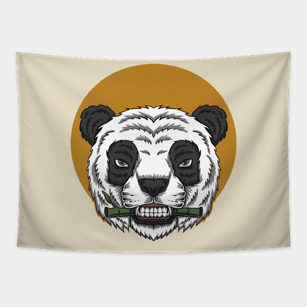 Panda Eat Bamboo Tapestry by Mako Design 