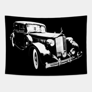 Packard Eight 1930s American classic car block white Tapestry