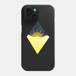 Diamond Yellow and Gold Sunset (dark background) Phone Case