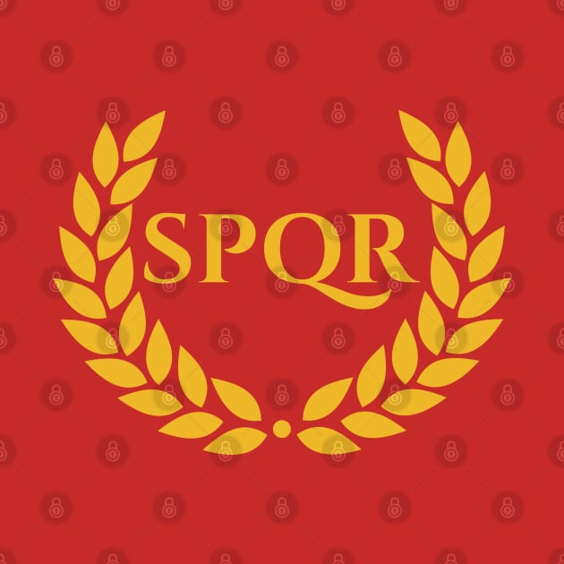 SPQR Ancient Rome Classical Greek Laurel Roman History by Styr Designs