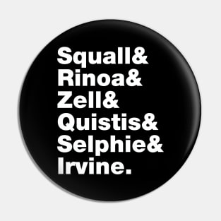 Final Fantasy 8 Characters (White Text) Pin