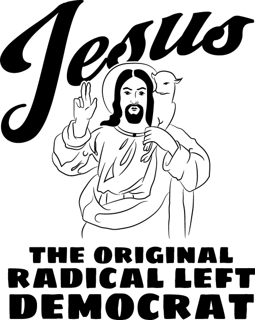 Jesus Original Radical Left Democrat Kids T-Shirt by Huhnerdieb Apparel