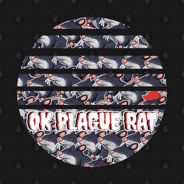 OK Plague Rat One Red Hat Crowd Design Retro Sun Shape by aaallsmiles