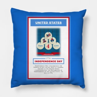 Independence Day - United States - For 4th of july - Print Design Poster - 17062014 Pillow