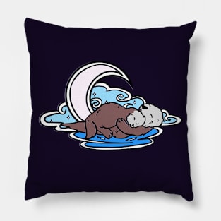 Snoozy Moonlit Otter Pillow