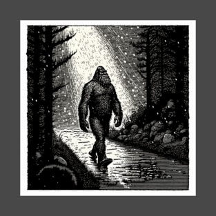 Bigfoot Out For a Winter Stroll T-Shirt