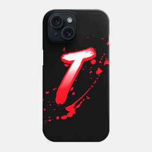 Bloody letter T Phone Case