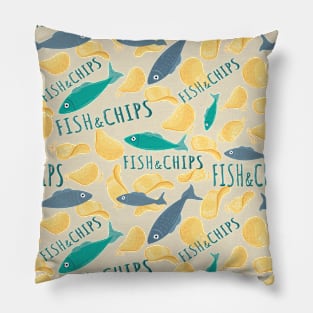 Fish And Chips pattern Pillow