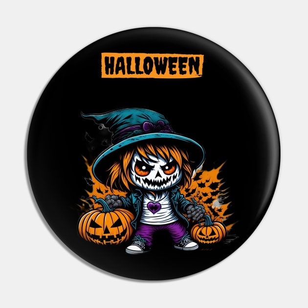 Halloween 2023 Embrace the Spooky Pumpkin Season Pin by Shopkreativco