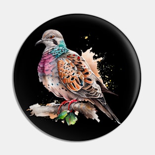 Turtle Dove Watercolor 6.0 Pin