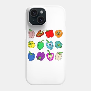 Rainbow Bell Peppers Paprika Phone Case
