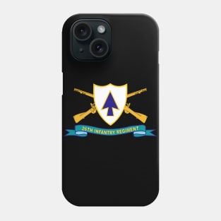 26th Infantry Regiment - DUI w Br - Ribbon X 300 Phone Case
